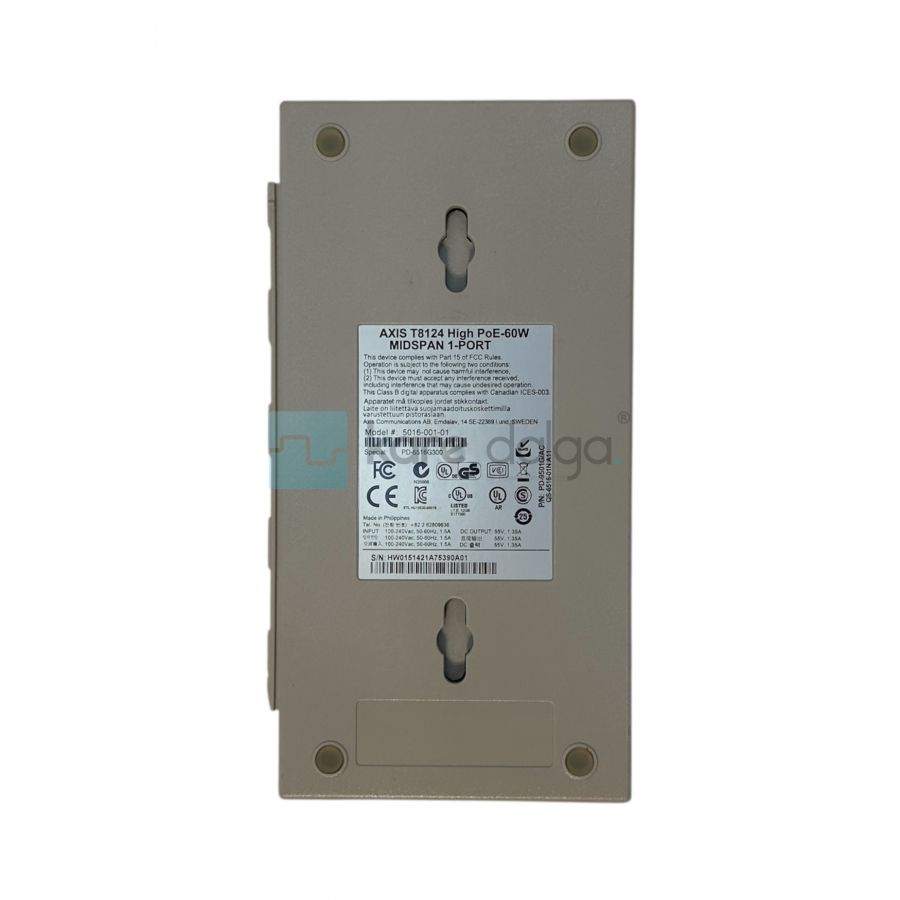 AXIS T8124 (5016‑001‑01) High PoE 60 W Midspan Injector