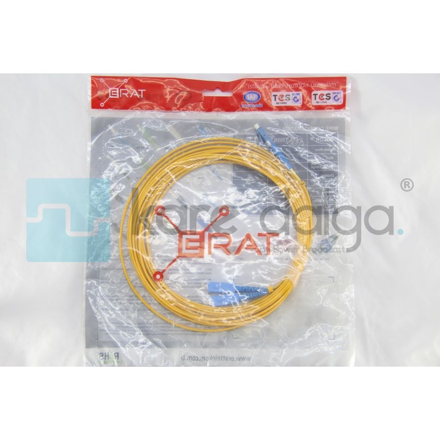 Erat SC-LC DX SM G657.A2 Duplex 7 Metre Metre Fiber Patch Kablo