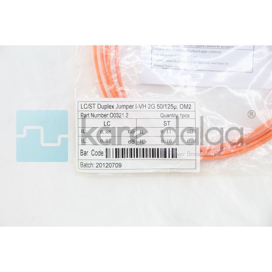 LC-ST Duplex Jumper 2 Metre Fiber Patch Kablo