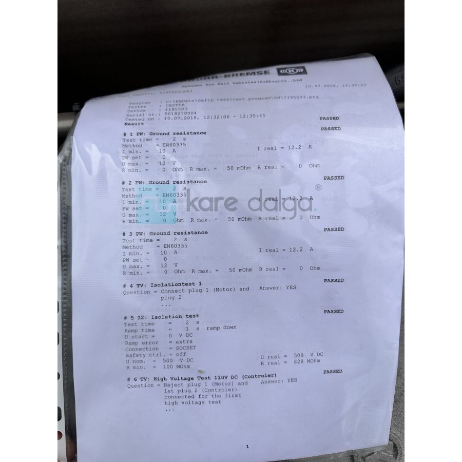 Knorr Bremse Air Supply Unit Tren Hava Kompresörü VV120-T 5018270004