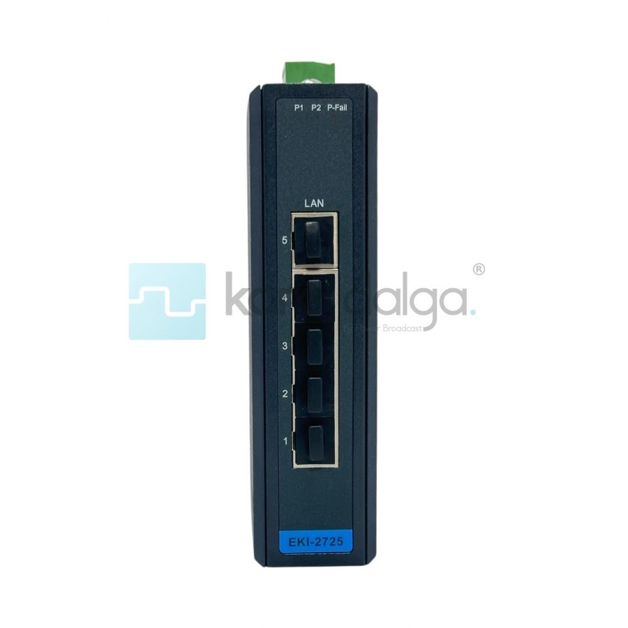 Advantech EKI-2725 5 Port Endüstriyel Ethernet Switch