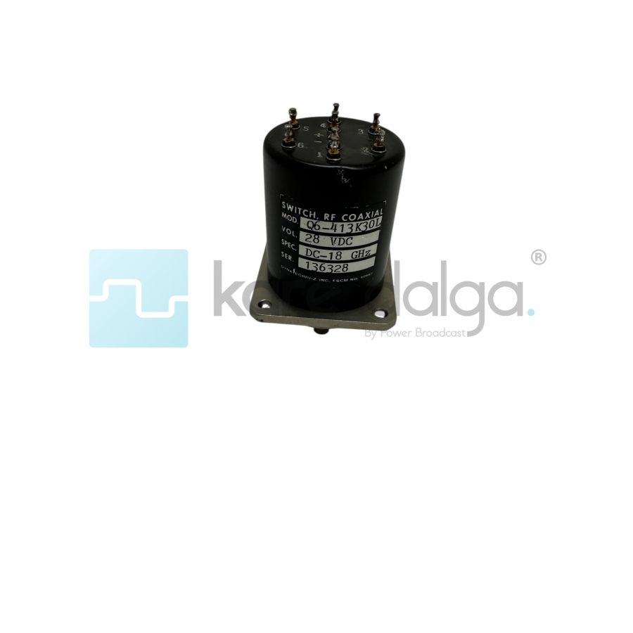 Dynatech Q6-413K30L RF Coaxial Switch – SP6T, 28 VDC, DC-18 GHz