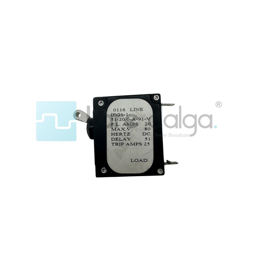 Airpax IEG1-1-51-20.0-A-91-V 20A Termal Manyetik Devre Kesici (1 Kutuplu)