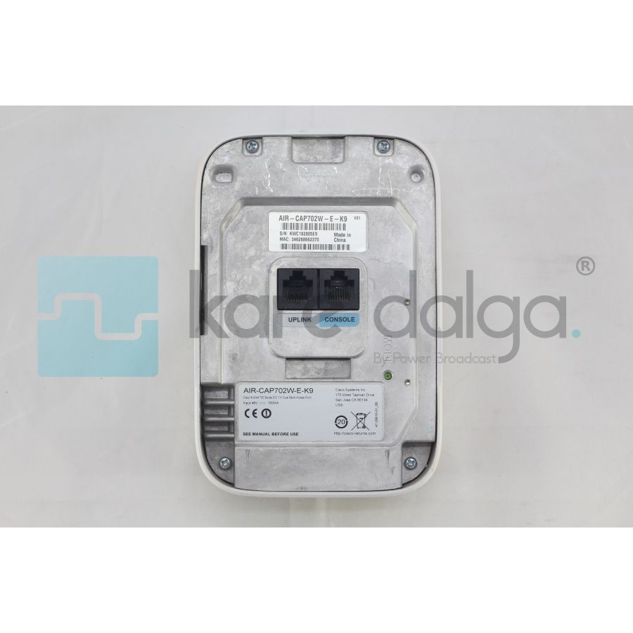 Cisco AIR-CAP702W-E-K9 Çift Bandlı WiFi PoE Access Point