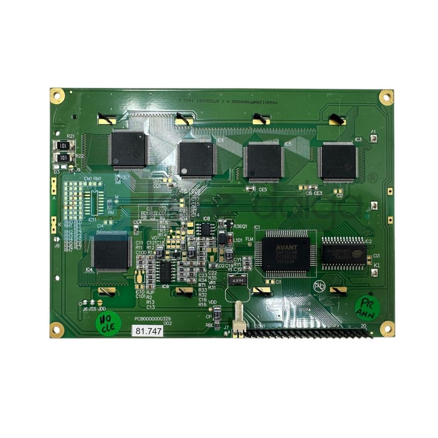 PG240128WRF-AGA-H Powertip Grafik LCD Modül + AMT 8704 Dokunmatik Ekran Kontrol Devresi