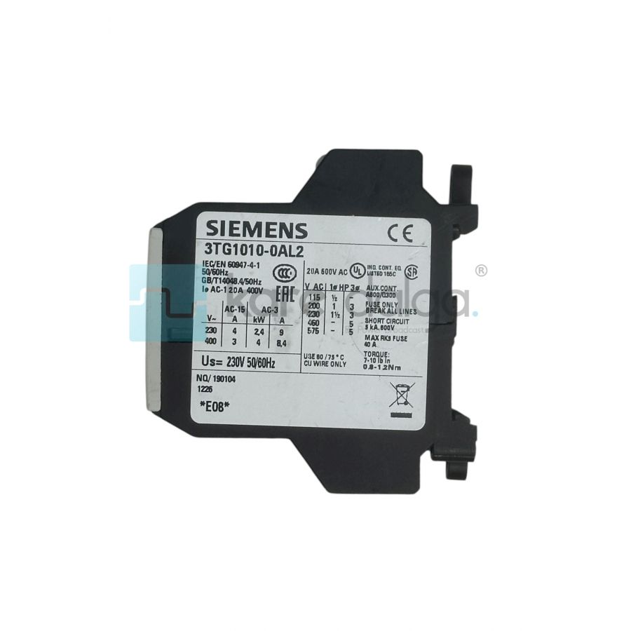 Siemens 3TG1010-0AL2 Güç Rölesi