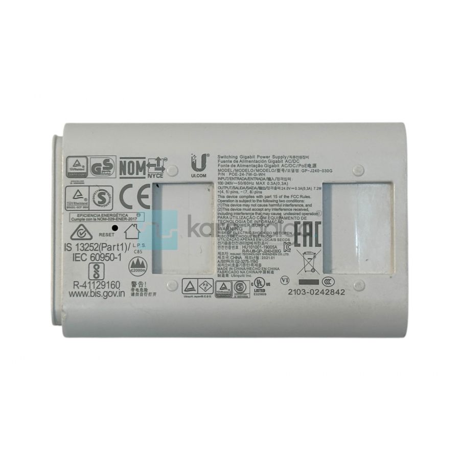 Ubiquiti POE‑24‑7W‑G‑WH (GP‑J240‑030G) Gigabit PoE Adapter