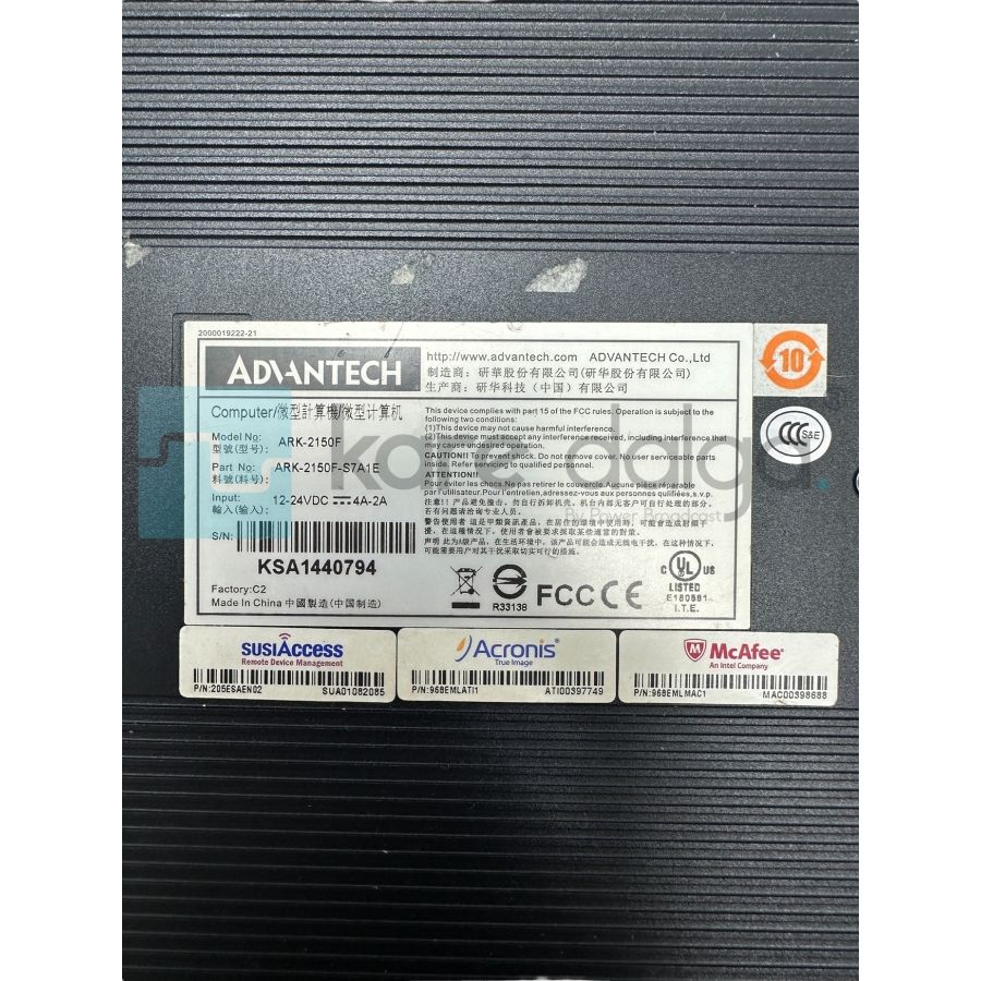 Advantech ARK-2150F Endüstriyel Fanless Bilgisayar, Core i7-3517UE, 4xLAN, Triple Display, 12~24V DC Girişli